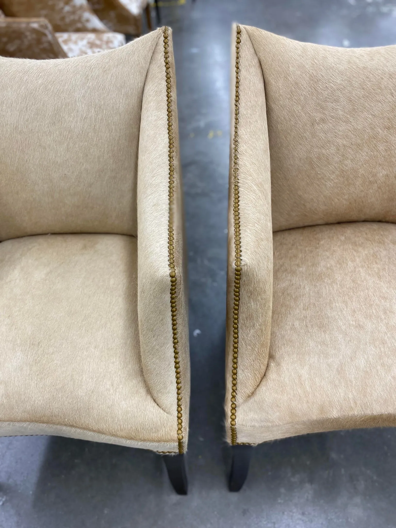 McCoy Champagne Cowhide Chair