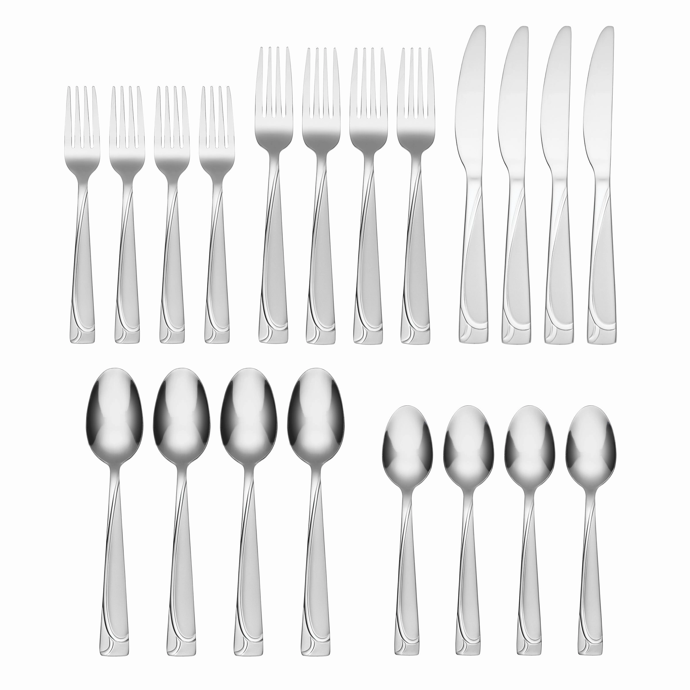 Mena Frost 20 Piece Flatware Set