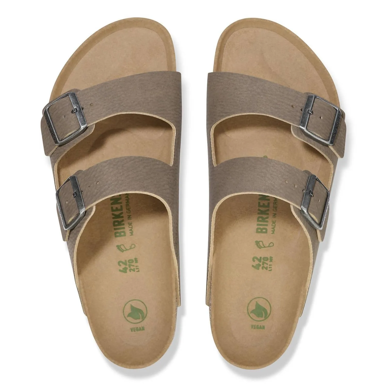 Men's Arizona Vegan Sandals In Gray Taupe