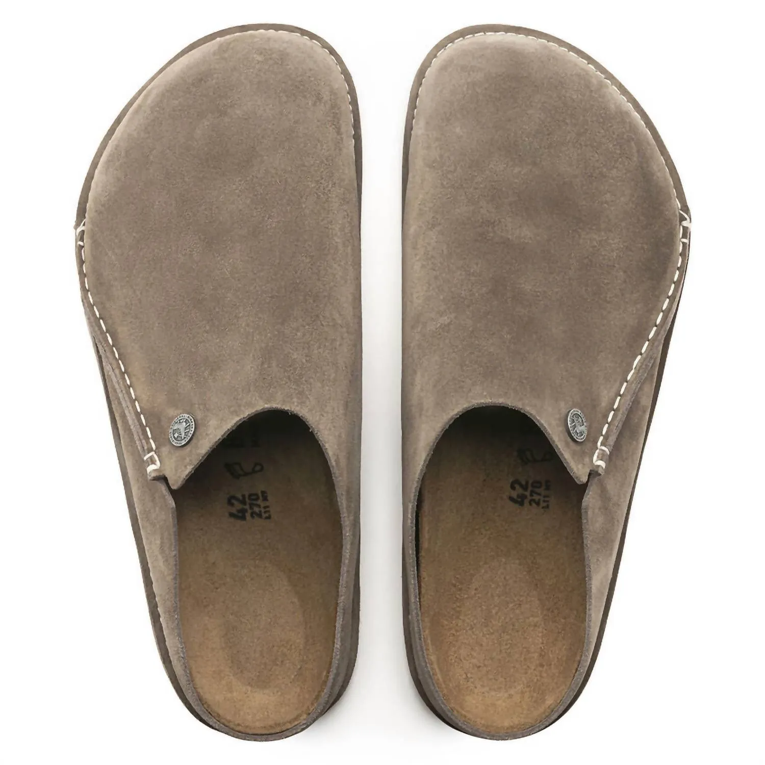 Men's Zermatt Original Footbed Slippers - Regular Fit In Gray Taupe