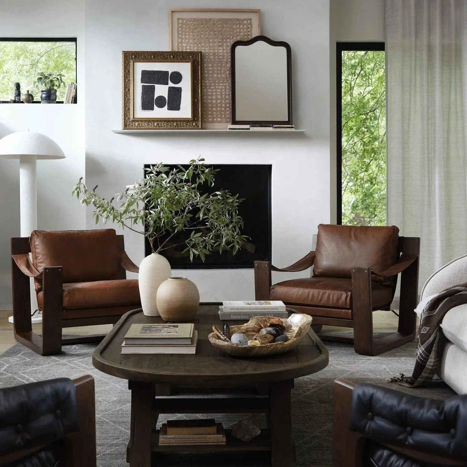 Mesa Leather Accent Chair w/ Swivel