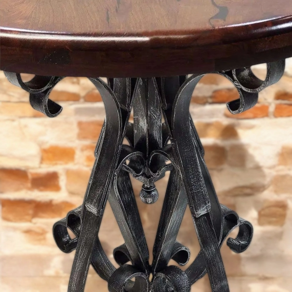 Mesquite & Iron Pub Table