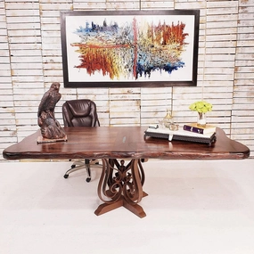 Mesquite Conference Table - Dining Table glassware set, wine glass
