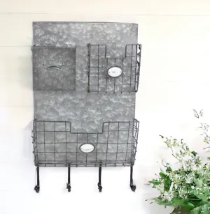 Metal & Mesh Wall Organizer kitchen utensils, spatula set