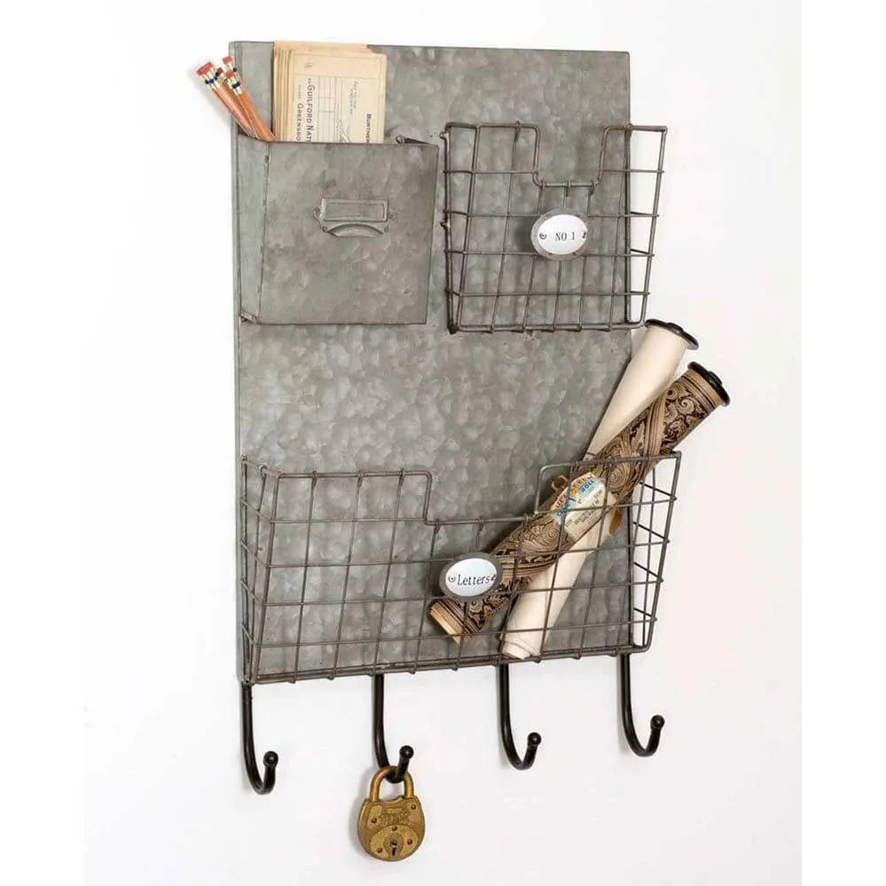 Metal & Mesh Wall Organizer