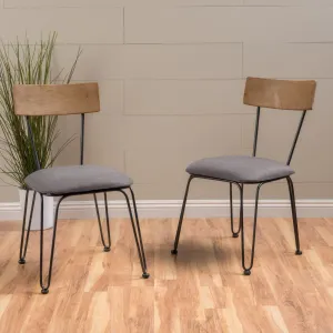 Metal Frame Chairs with Cushion (Set of 2) - NH745992 dining table set, 6-piece dining set