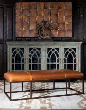 Mexia Leather Long Bench euro sham, pillow shams