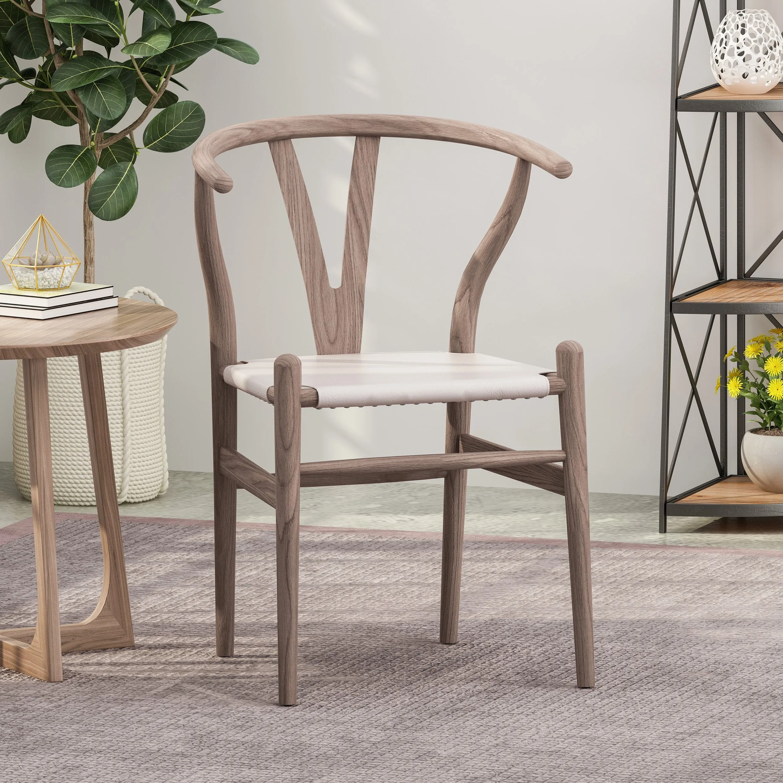 Mid-Century Boho Accent Chair - NH219013 dining table set, 6-piece dining set