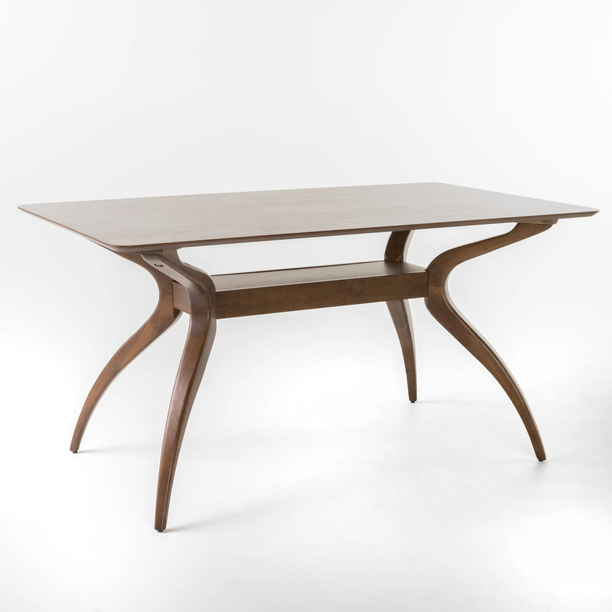 Mid-Century Design Natural Walnut Finish 5 Piece Dining Set - NH703992