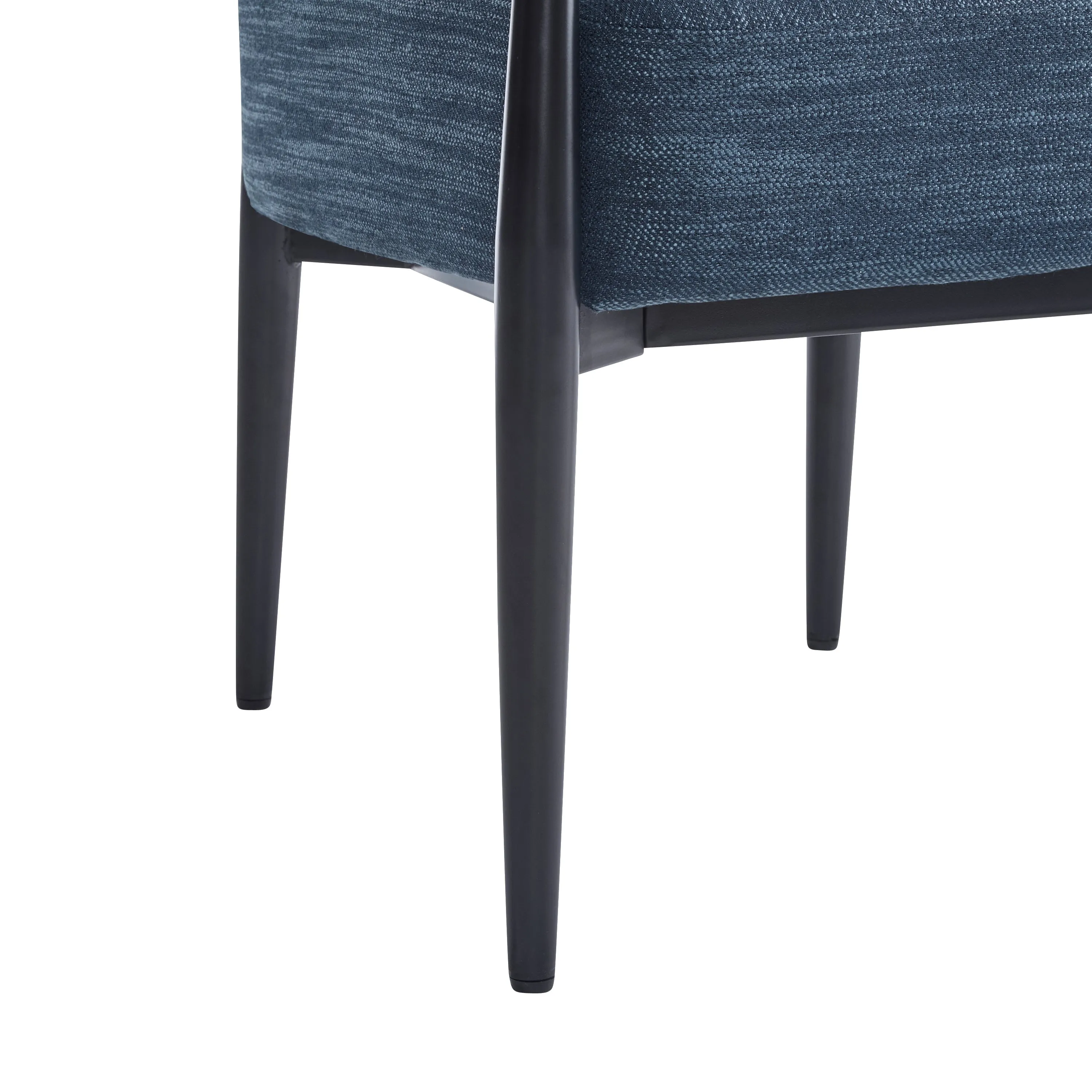 Mid-Century Fabric Dining Chair with Tapered Legs & Pocket Spring Seat