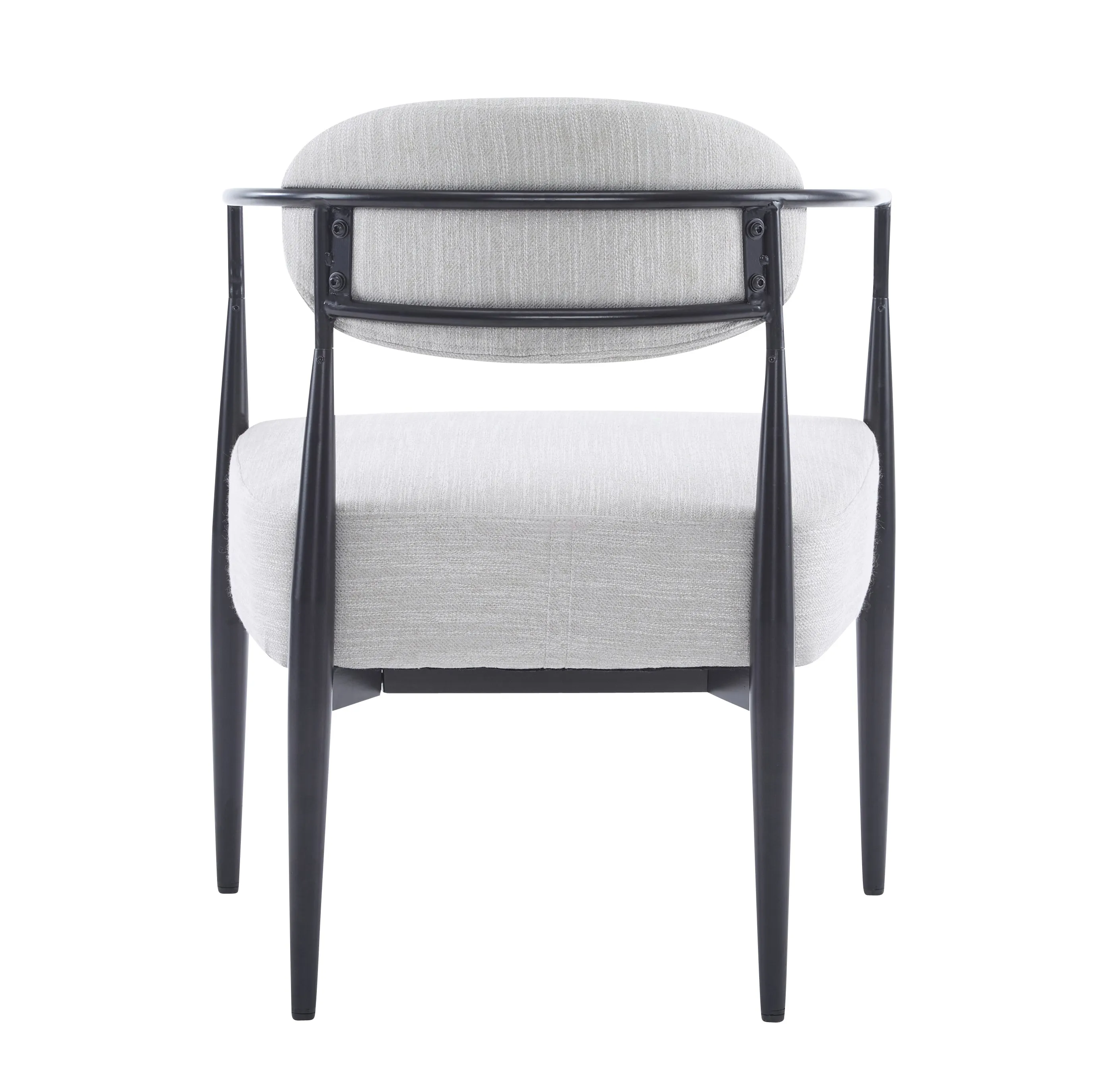 Mid-Century Fabric Dining Chair with Tapered Legs & Pocket Spring Seat