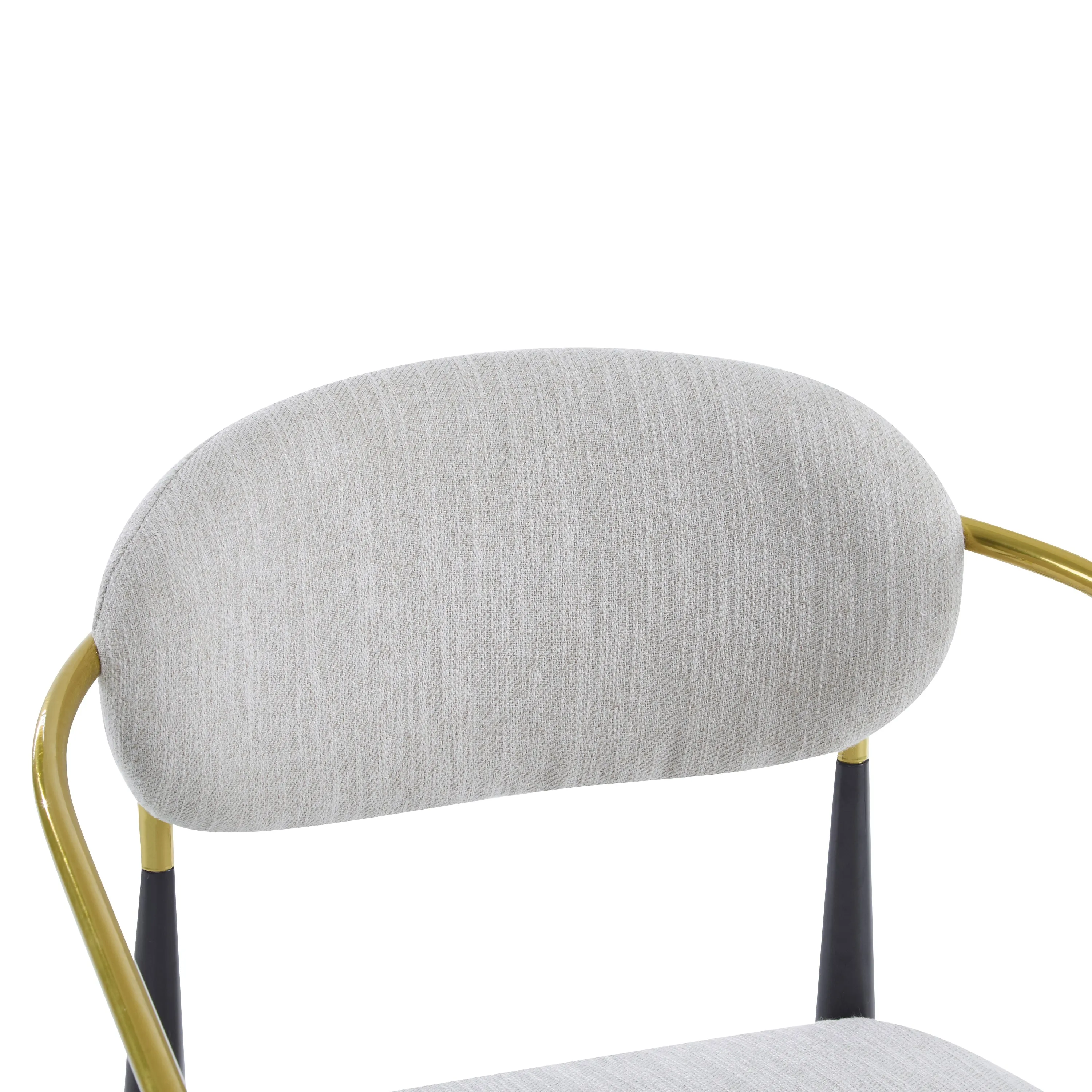 Mid-Century Fabric Dining Chair with Tapered Legs & Pocket Spring Seat