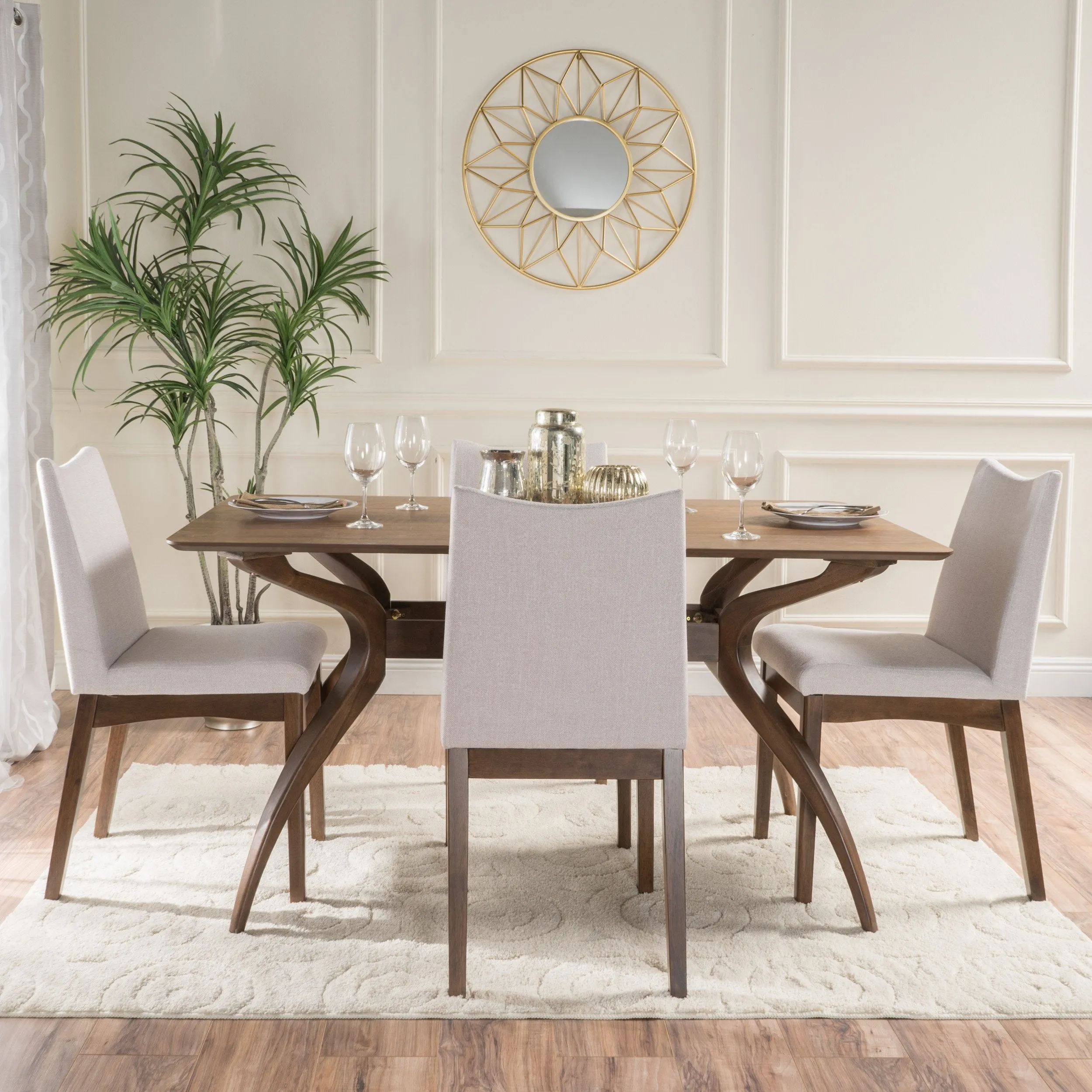 Mid-Century Modern 4 Seater Dining Set - NH820003