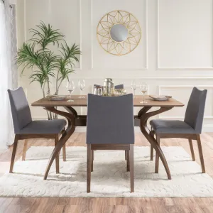 Mid-Century Modern 4 Seater Dining Set - NH820003 dining table set, round dining table