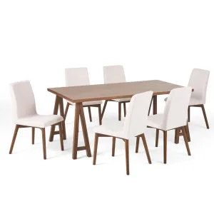 Mid-Century Modern 7 Piece Dining Set with A-Frame Table - NH192313 dining table set, round dining table