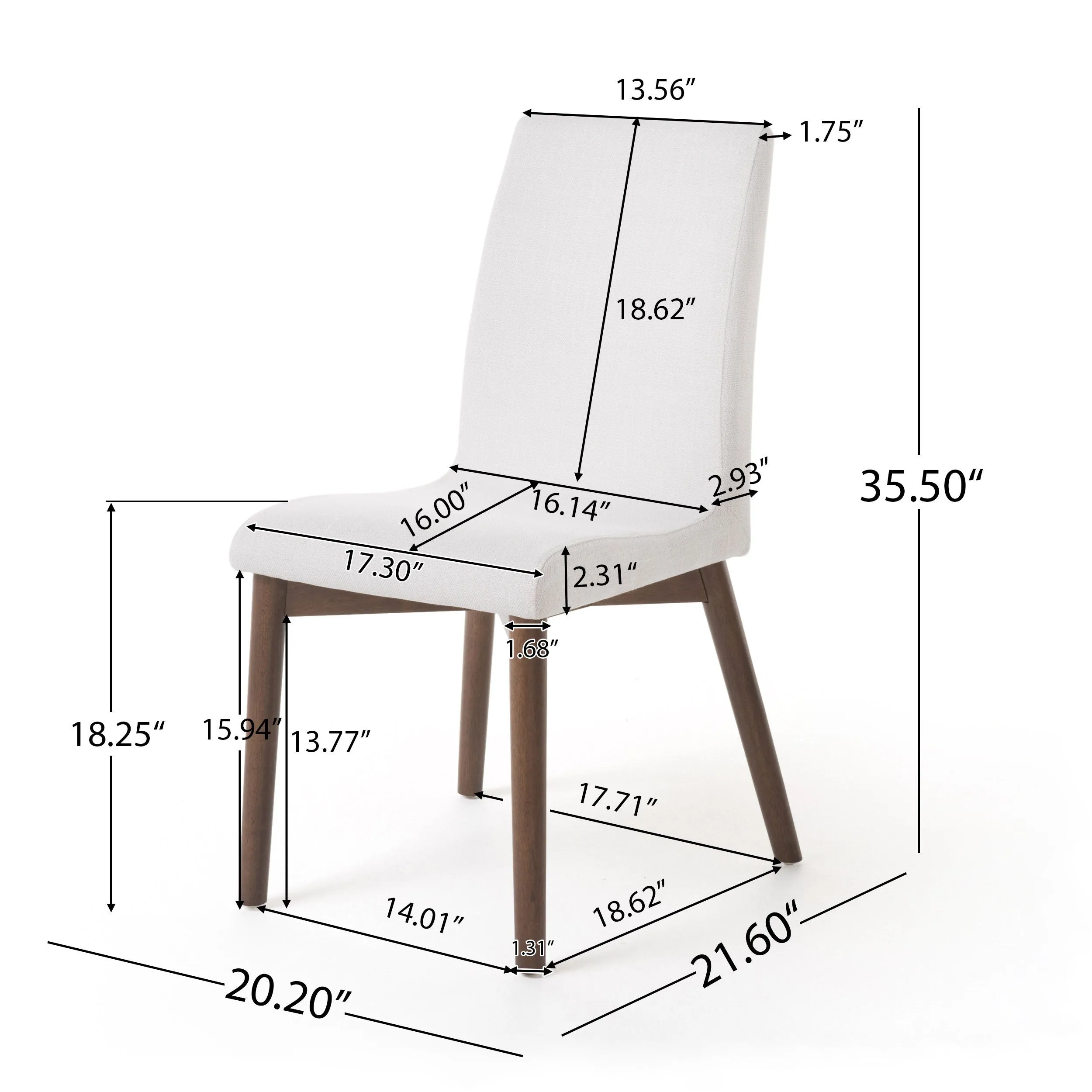 Mid-Century Modern 7 Piece Dining Set with A-Frame Table - NH192313