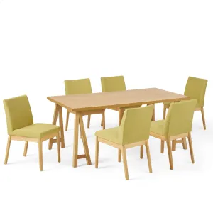 Mid-Century Modern 7 Piece Dining Set with A-Frame Table - NH833313 dining table set, round dining table