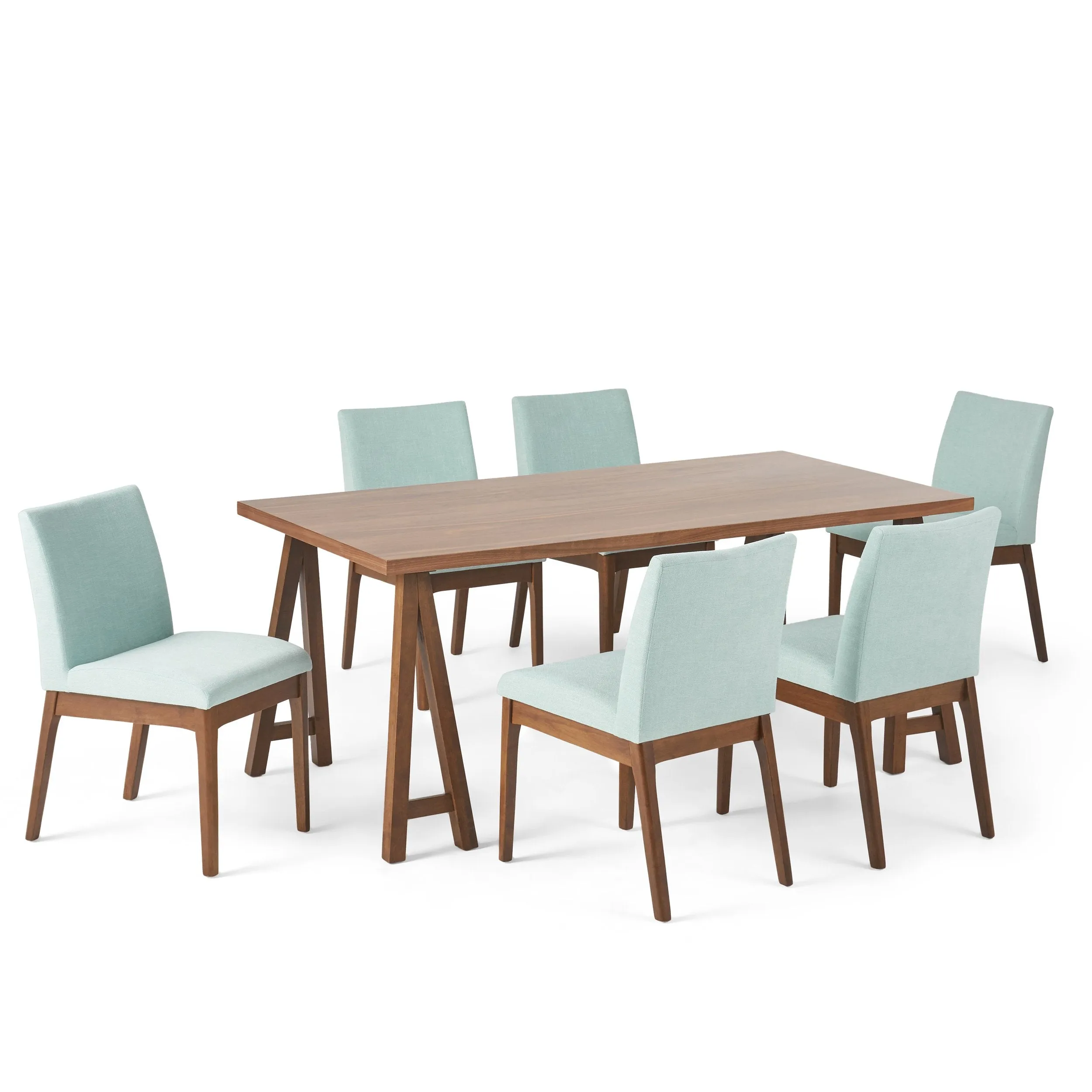 Mid-Century Modern 7 Piece Dining Set with A-Frame Table - NH833313