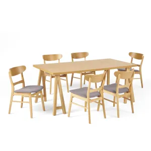 Mid-Century Modern 7 Piece Dining Set with A-Frame Table - NH992313 dining table set, round dining table
