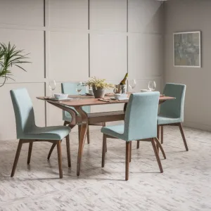 Mid Century Wood Finish 5 Piece Dining Set - NH613992 dining table set, round dining table