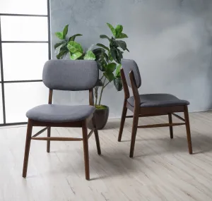 Mid Century Wood Finish Dining Chairs (Set of 2) - NH410003 dining table set, 6-piece dining set