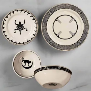 Mimbreo Dinnerware - Black & White toilet seat cover, slow close seat