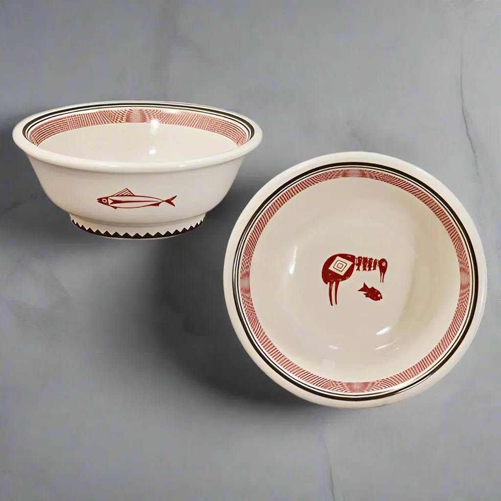 Mimbreo Fish in Neck Footed Serving Bowl toilet seat cover, slow close seat