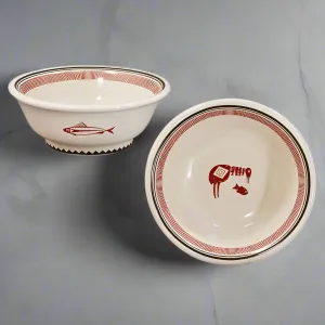 Mimbreo Fish in Neck Footed Serving Bowl toilet seat cover, slow close seat