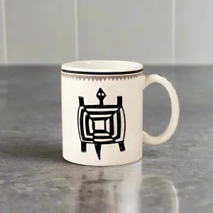 Mimbreo Indian Turtle Mug - Black & White toilet seat cover, slow close seat