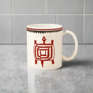 Mimbreo Indian Turtle Mug - Maroon White toilet seat cover, slow close seat