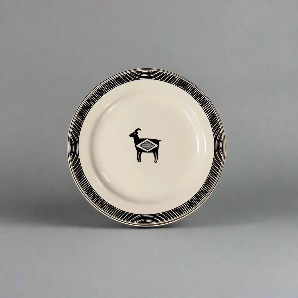 Mimbreo Salad Plate - Black and White toilet seat cover, slow close seat