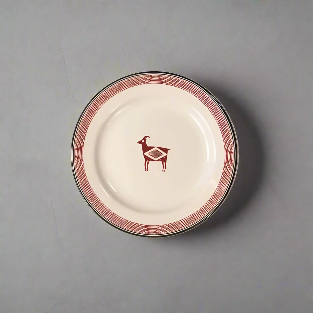 Mimbreo Salad Plate - Maroon White toilet seat cover, slow close seat