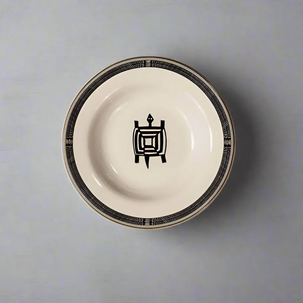 Mimbreo Soup Bowl - Black White toilet seat cover, slow close seat