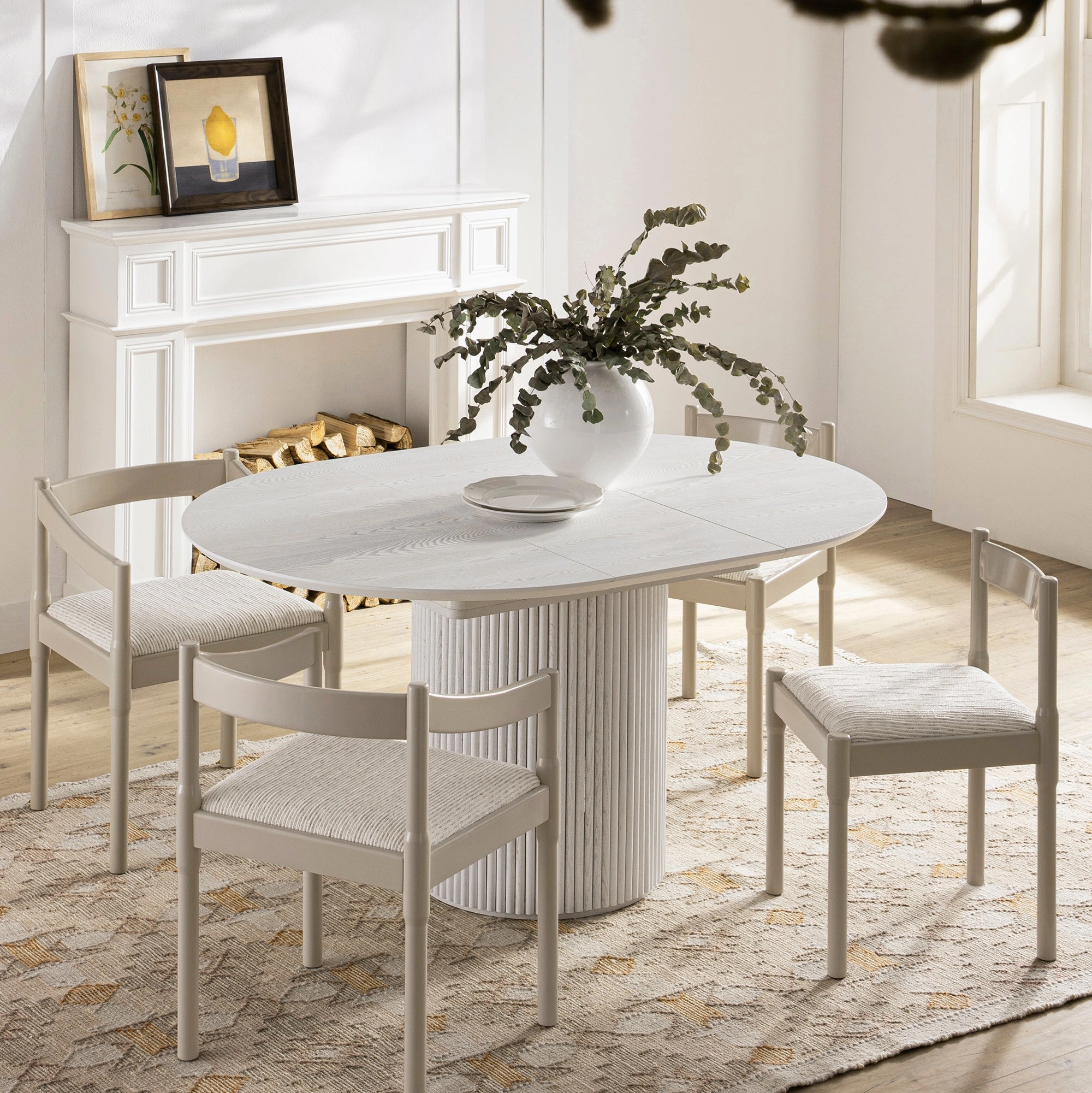 Minley 2-in-1 Carver Chair, Light Taupe High Gloss