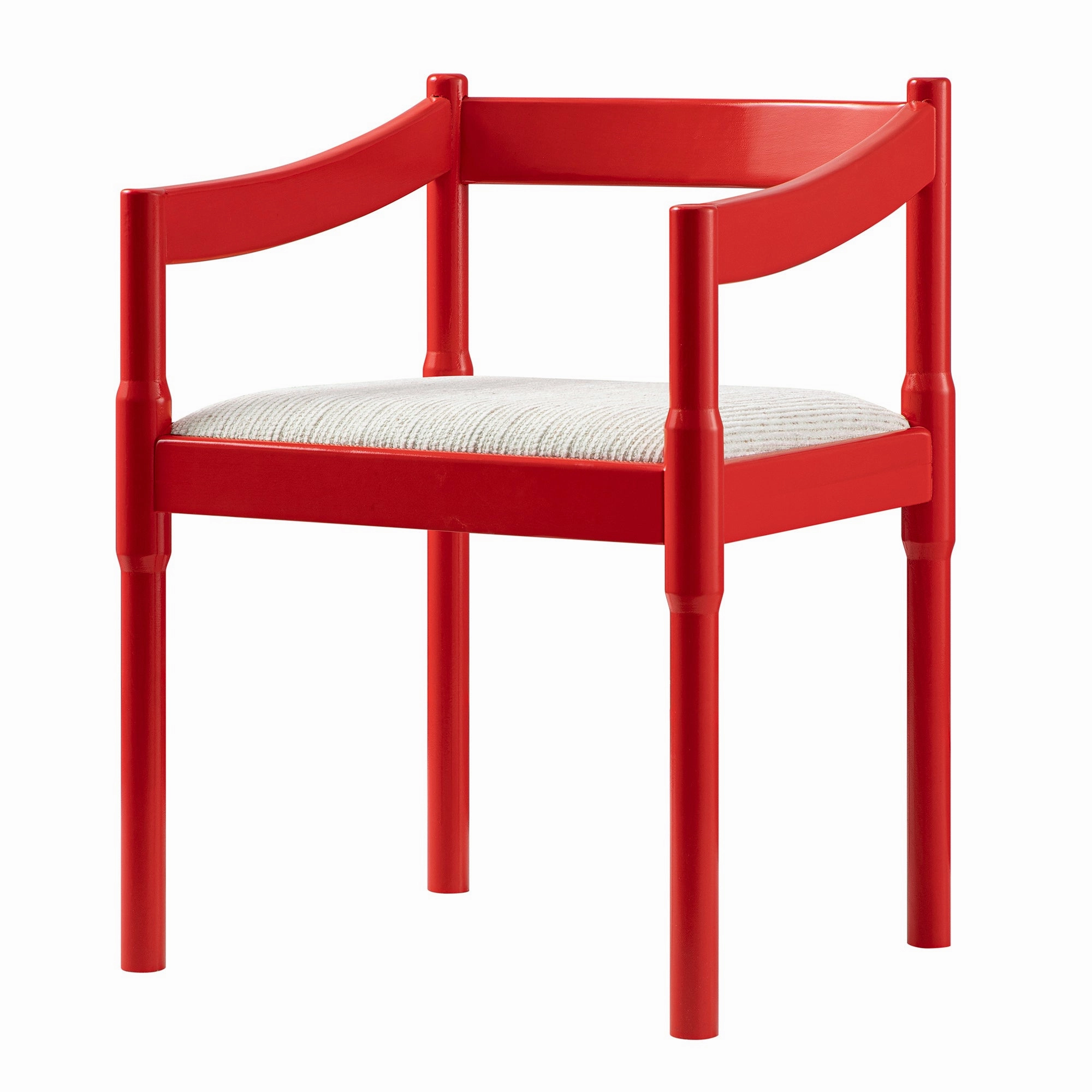 Minley 2-in-1 Carver Chair, Red High Gloss