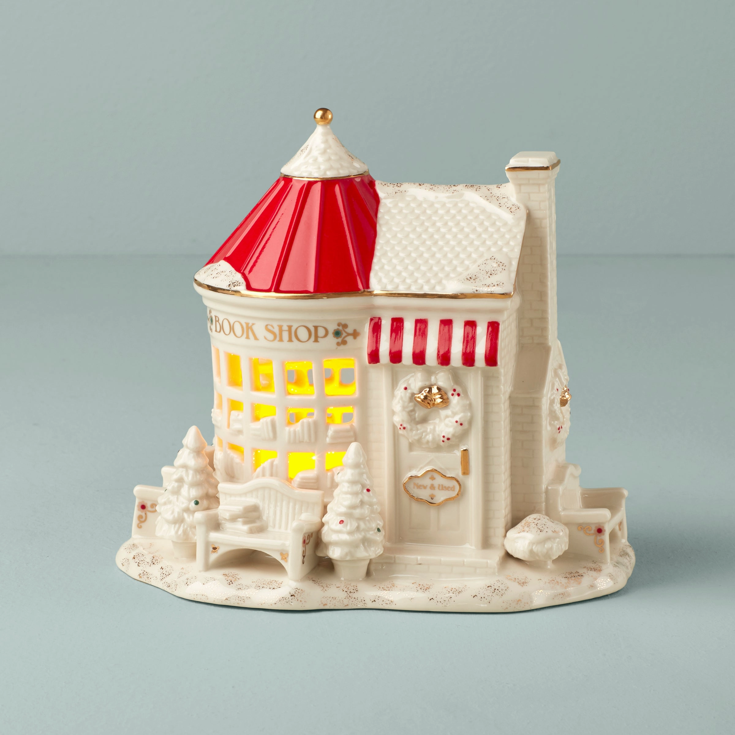 Mistletoe Park Book Store Figurine