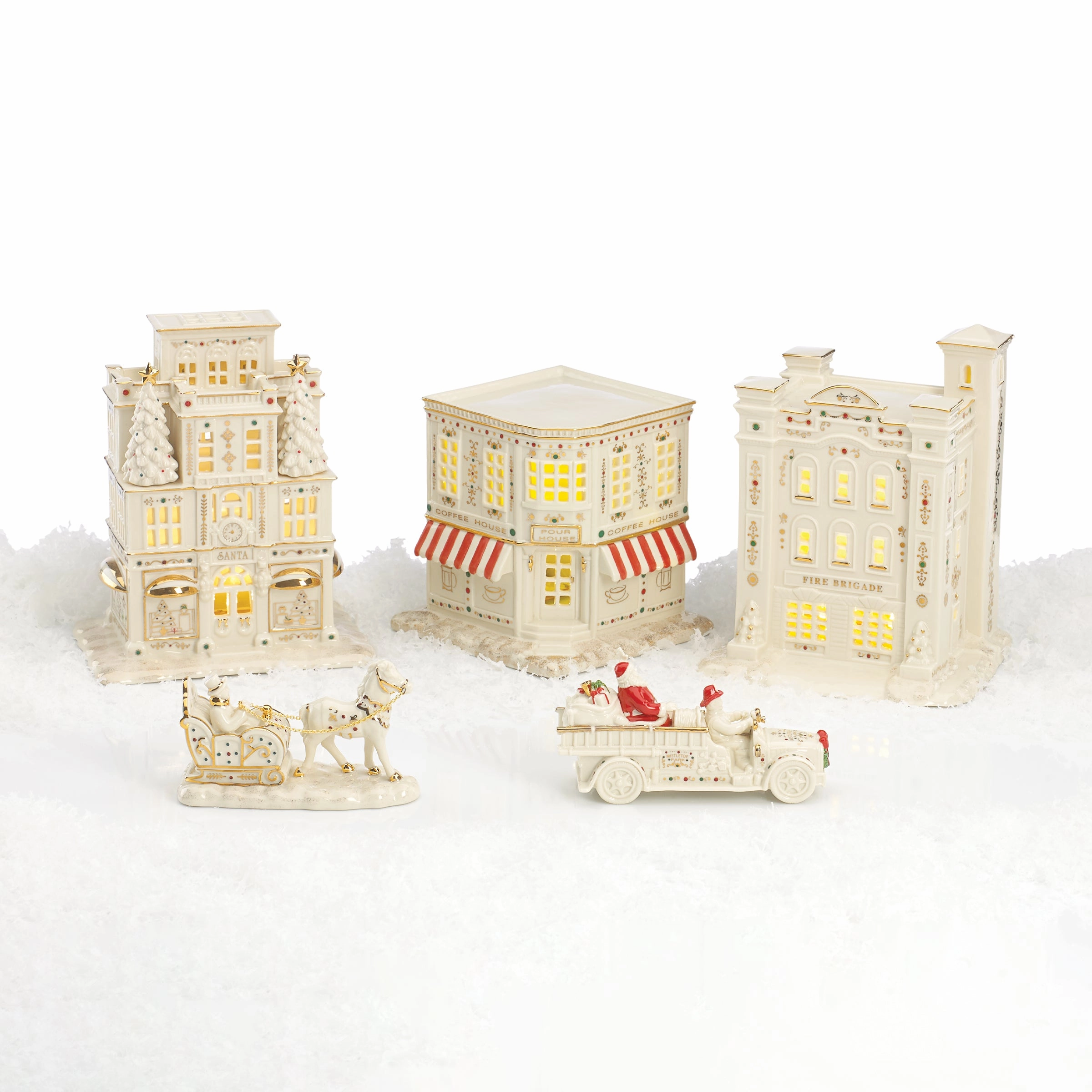 Mistletoe Park Lit Coffee Shop Figurine