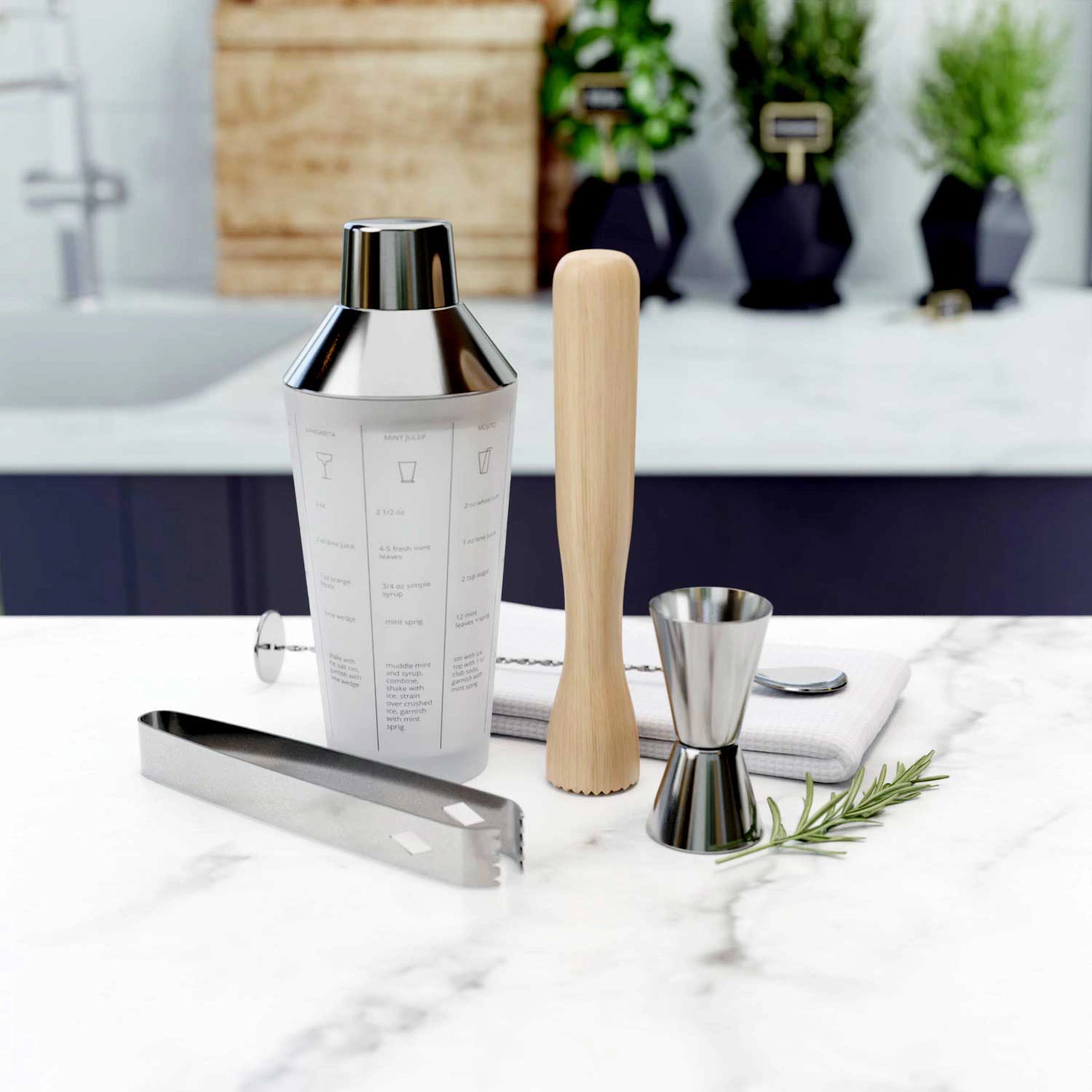 Mixology Shaker Tool Set 5 pc