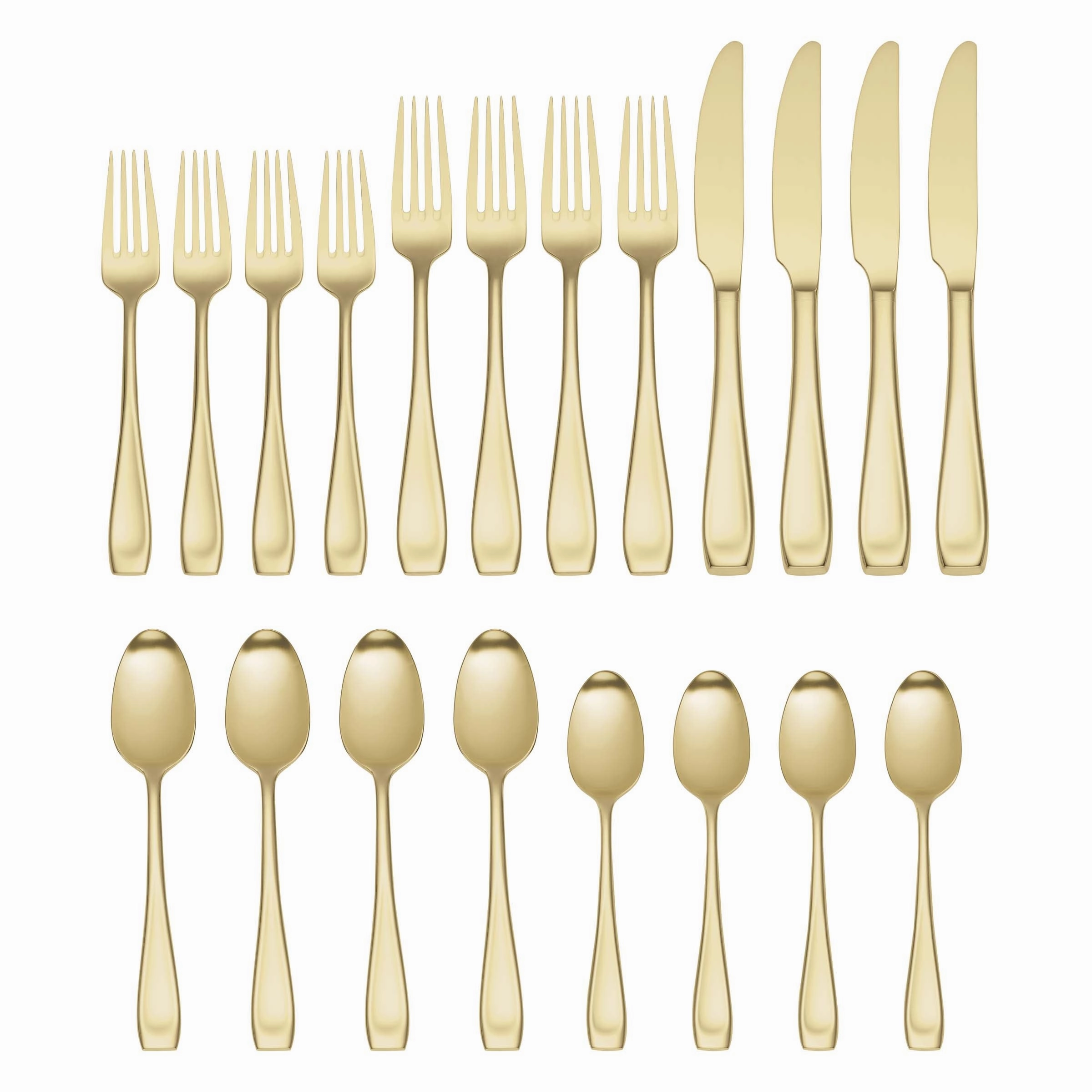 Moda Champagne Satin 20 Piece Flatware Set