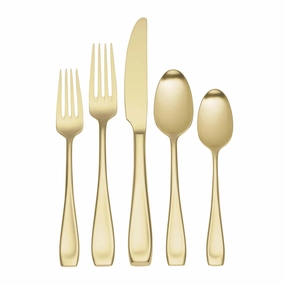 Moda Champagne Satin 20 Piece Flatware Set