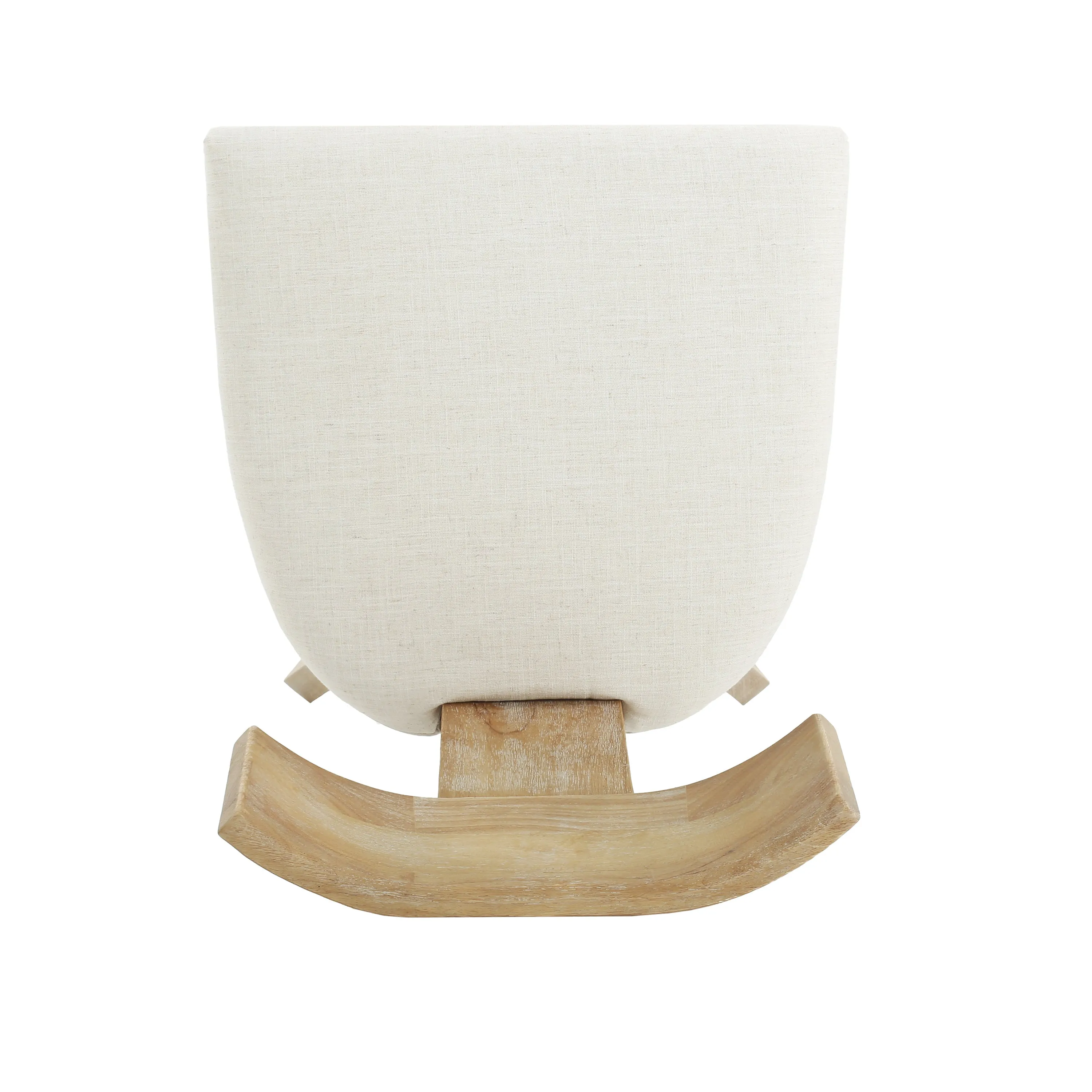 Modern Beige Dining Chairs Set of 2  Upholstered Side Chairs with Rubberwood Frame for Kitchen or Dining Room