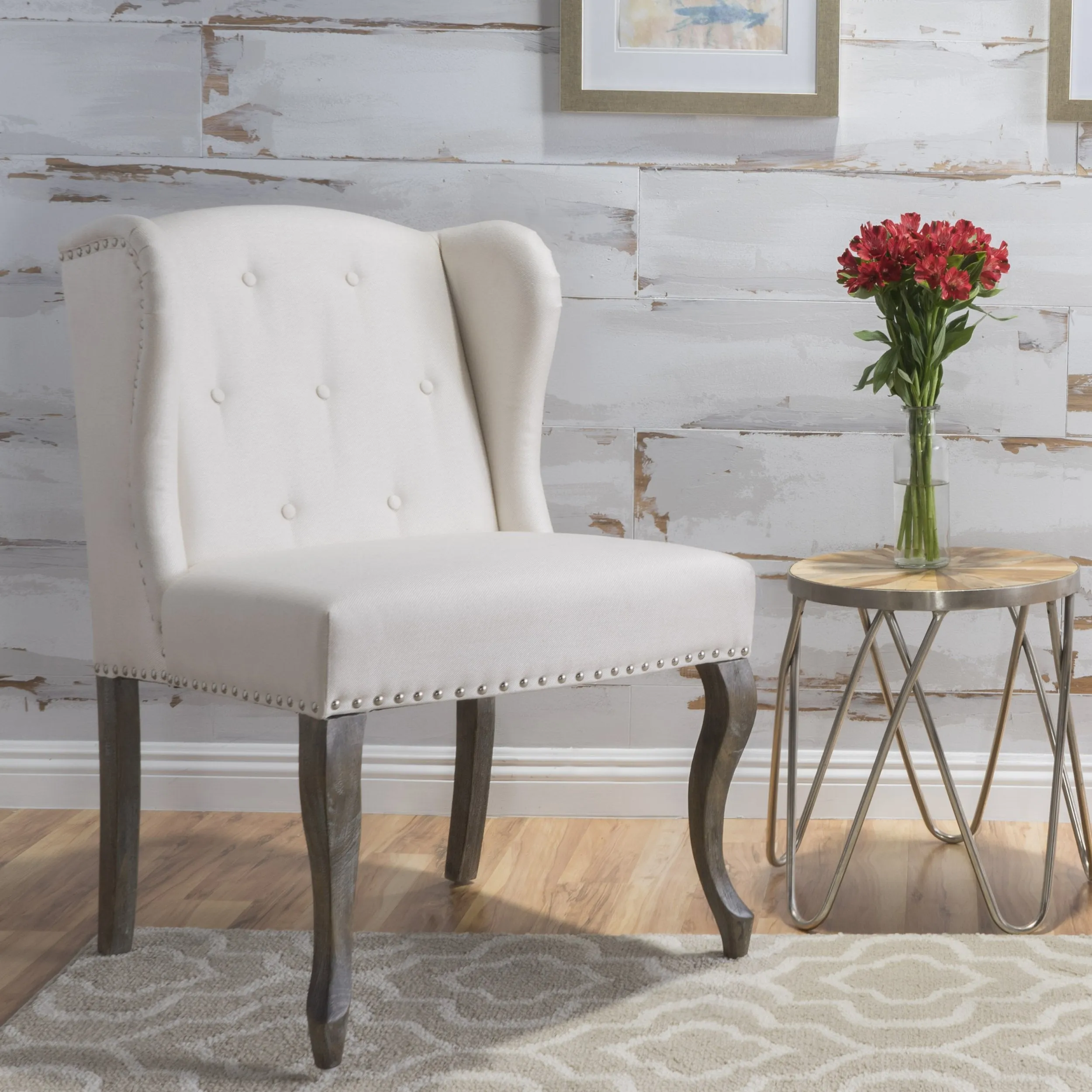 Modern Fabric Wingback Chair - NH558992 dining table set, 6-piece dining set