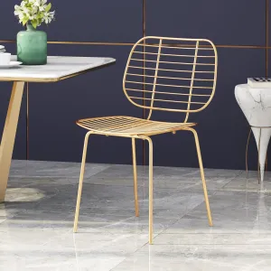Modern Glam Iron Dining Chair - NH803113 dining table set, 6-piece dining set