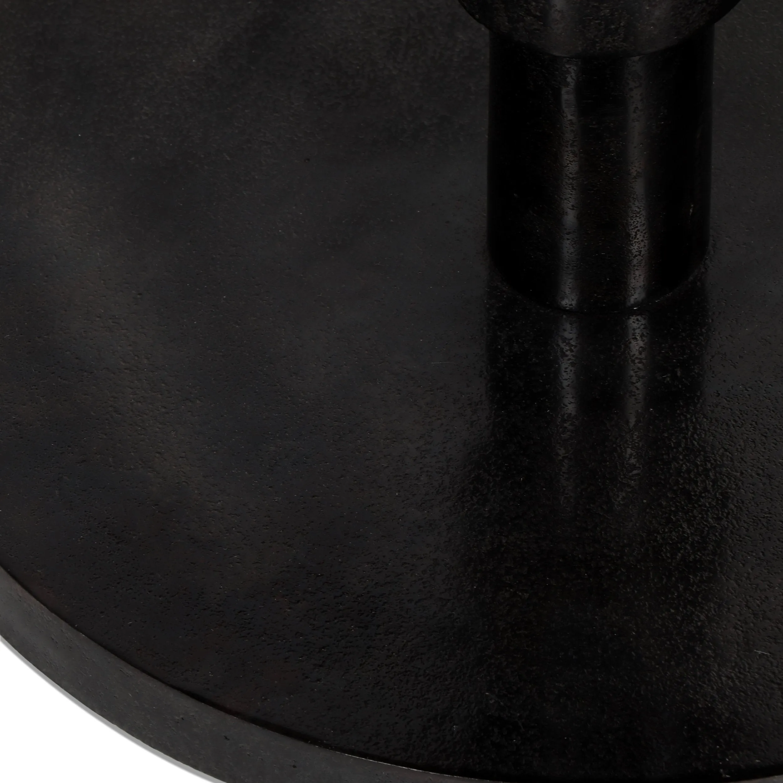 Modern Industrial Handcrafted Mango Wood Pedestal Dining Table, Natural and Raw Charcoal - NH685513