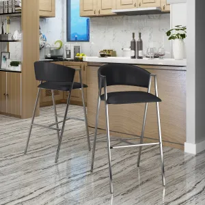 Modern Leather 28.25 Inch Barstool (Set of 2) - NH995303 bar stool, counter stool