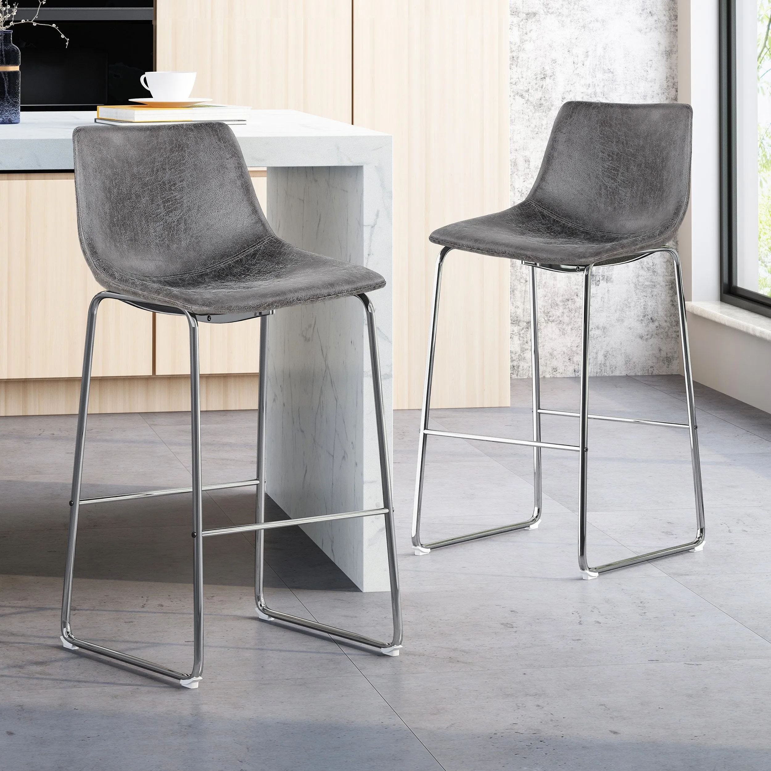 Modern Microfiber Bar Stool - NH481113 bar stool, counter stool