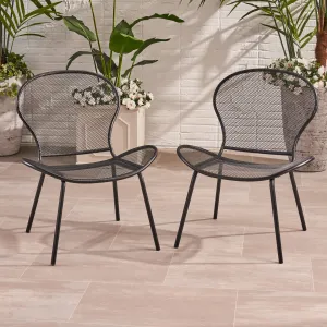 Modern Outdoor Iron Club Chair (Set of 2) - NH053013 chandelier, pendant light