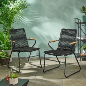 Modern Outdoor Rope Weave Club Chair (Set of 2) - NH812113 chandelier, pendant light