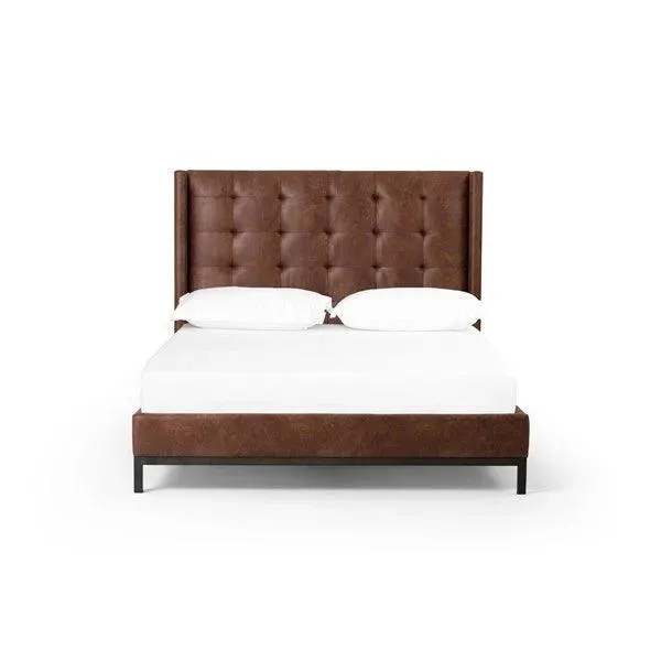 Modern Rustic Tufted Bed