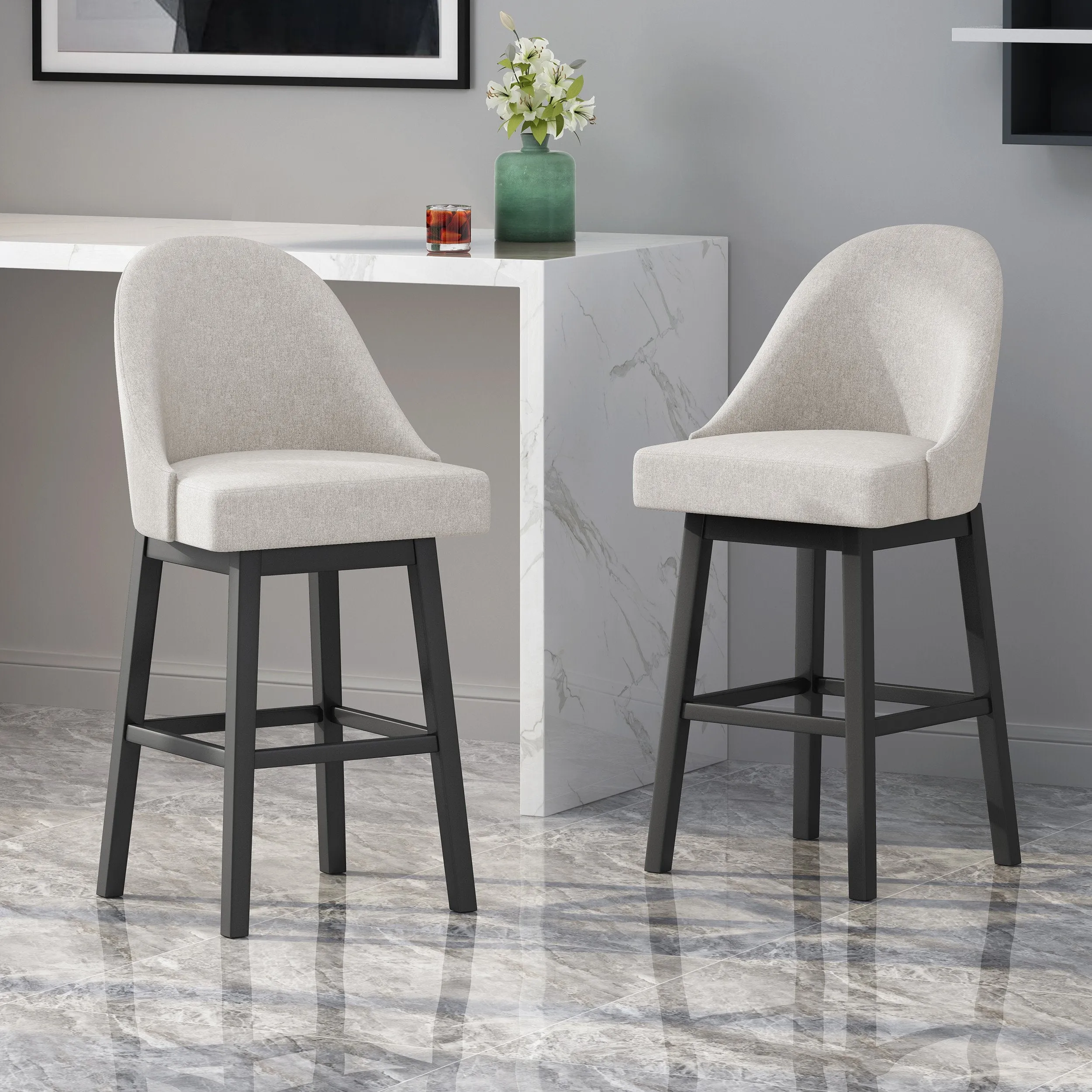 Modern Upholstered Swivel Bar Stool - NH253113 bar stool, counter stool